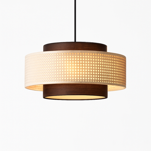 suspension rétro en rotin tissé pour décoration intérieure