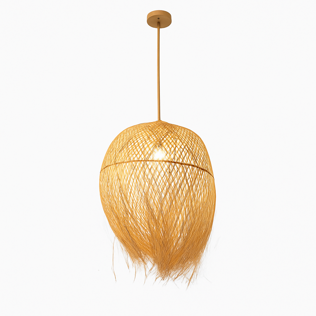 Suspension ronde en bambou tressé Japanese - vue 5 sur 8