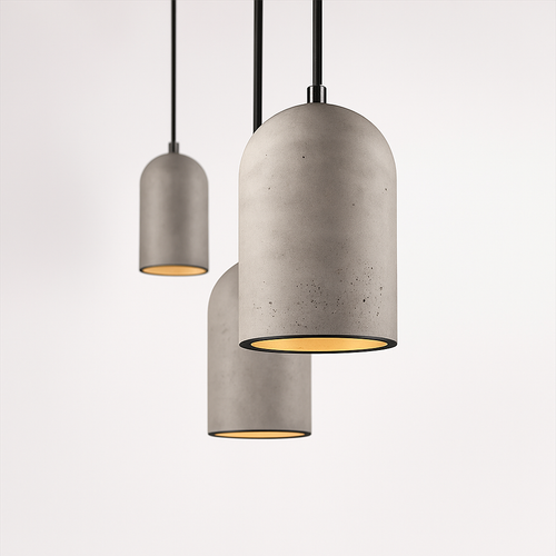 suspension rustique en ciment style industriel pour décoration intérieure