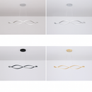 Suspension Suspension LED Lustres LED modernes pour salle à manger salon chambre L92cm Or / Chrome / Noir Télécommande / Contrôle APP