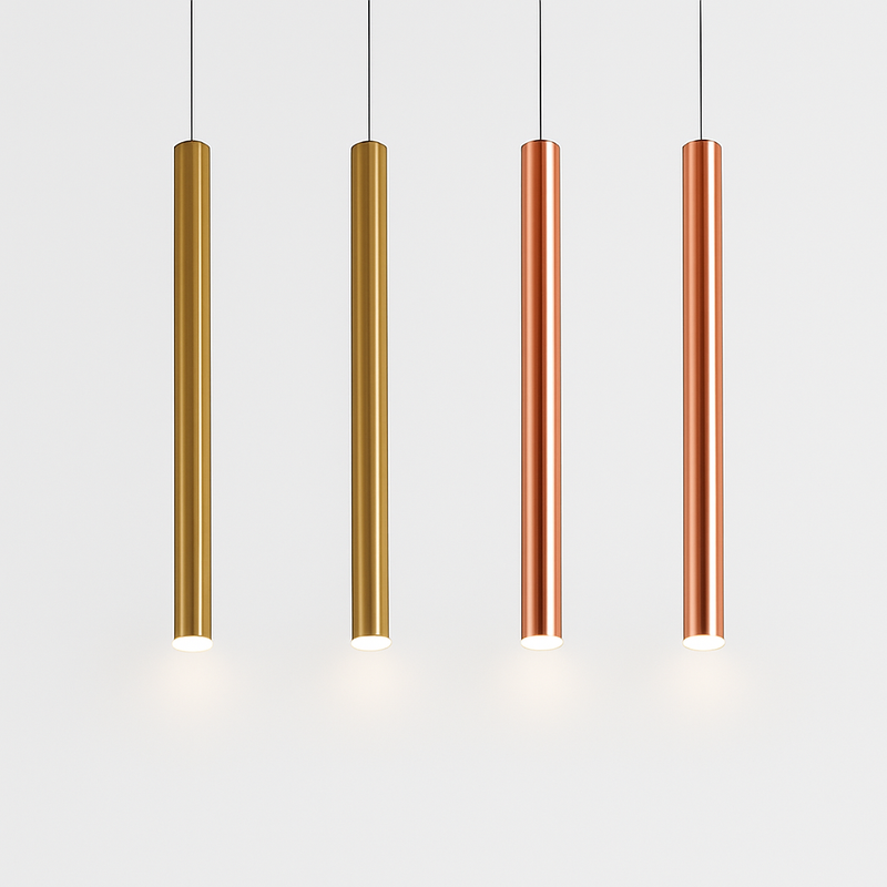 suspension tube led design moderne pour cuisine et bar