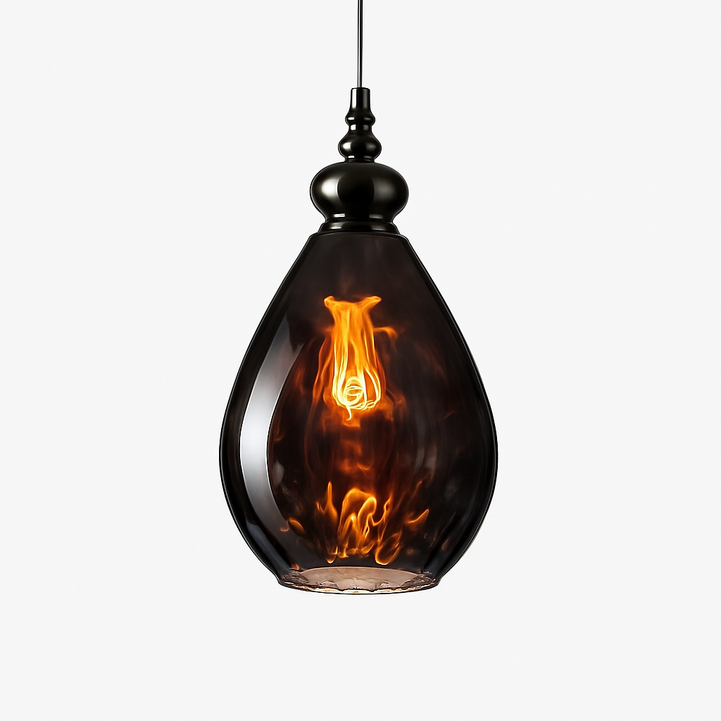 Suspension vintage en verre coloré Lampen