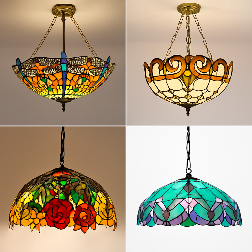 suspension vintage en verre teinté pour décoration artistique