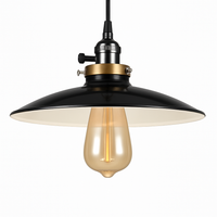 Suspension vintage à LED style rétro en métal