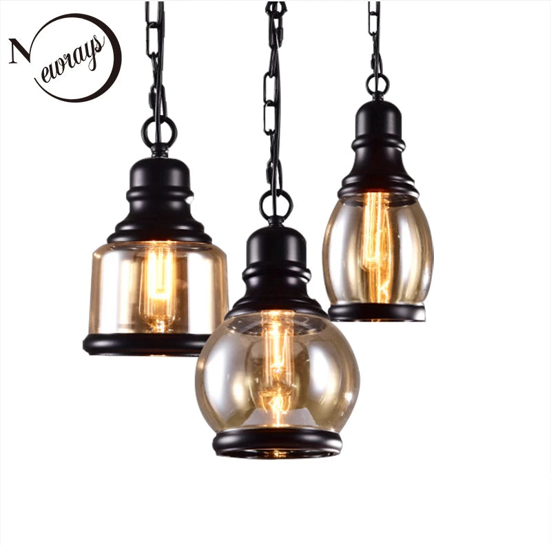 suspension vintage style industriel loft rétro 3 styles