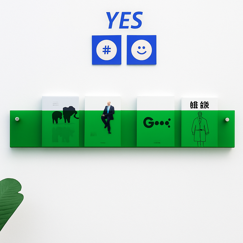 étagère murale en acrylique pour livres magazines et journaux enfants