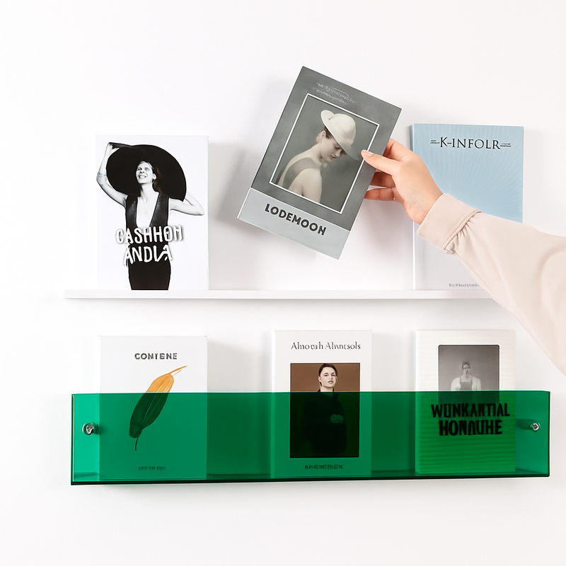 étagère murale en acrylique pour livres magazines et journaux enfants