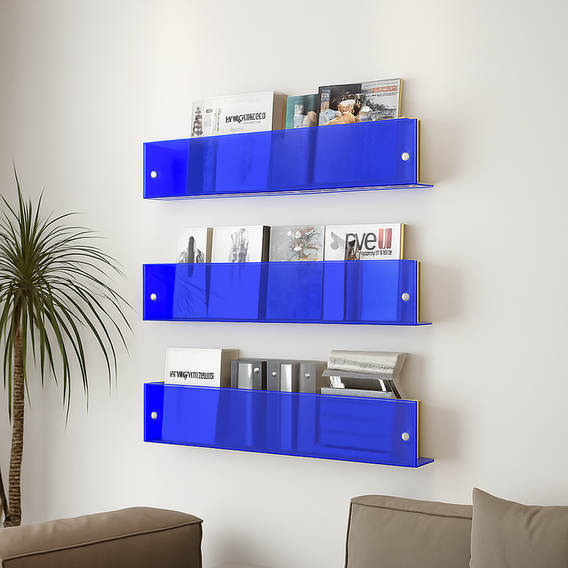 étagère murale en acrylique pour livres magazines et journaux enfants