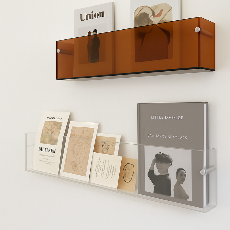 étagère murale en acrylique pour livres magazines et journaux enfants