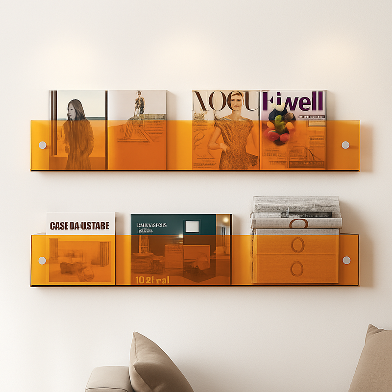 étagère murale en acrylique pour livres magazines et journaux enfants