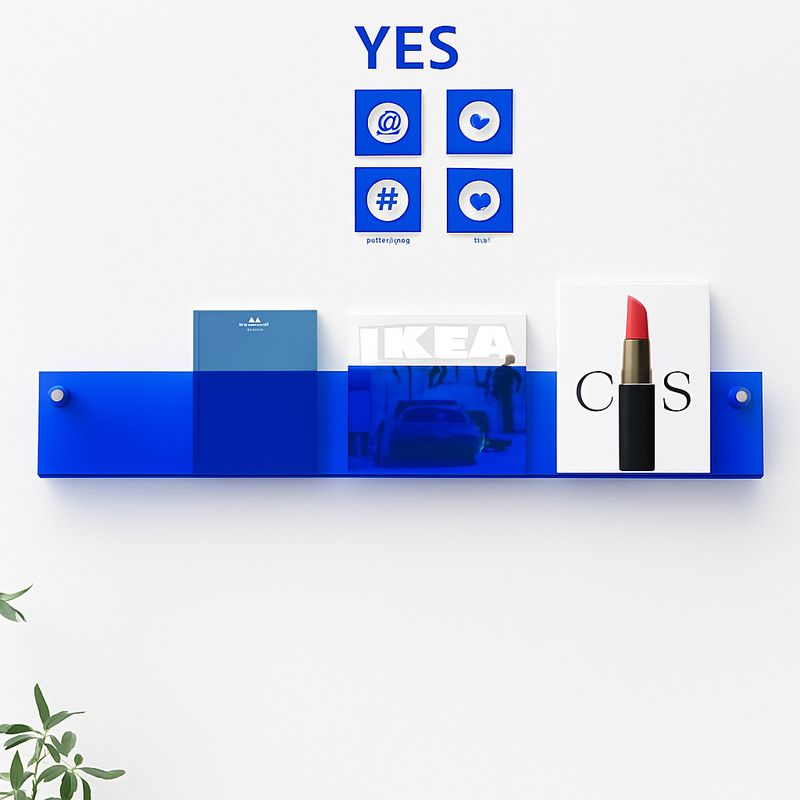 étagère murale en acrylique pour livres magazines et journaux enfants