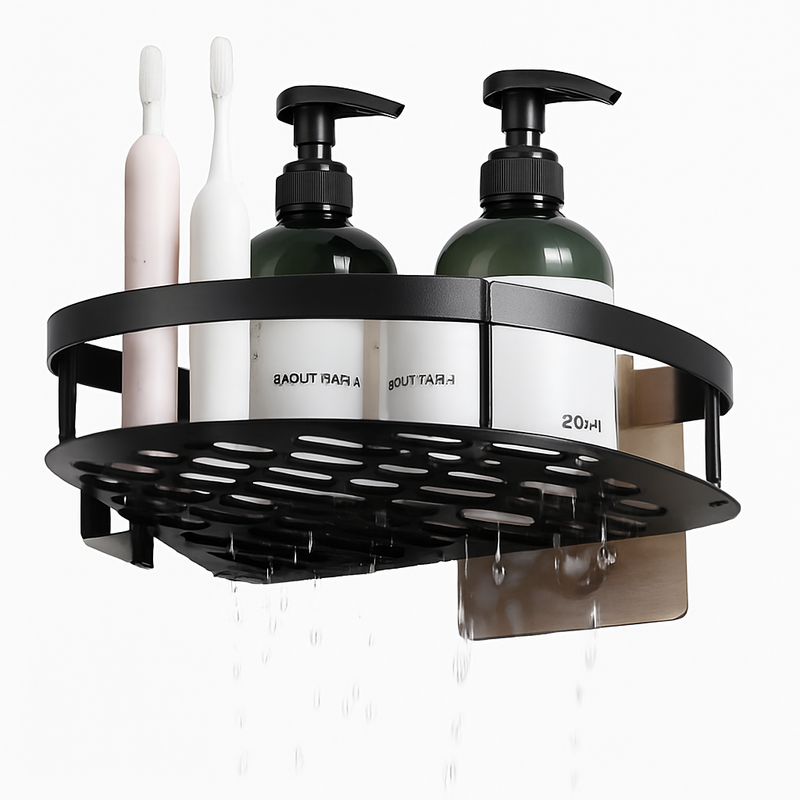 étagère murale en aluminium pour shampoing et maquillage sans perçage