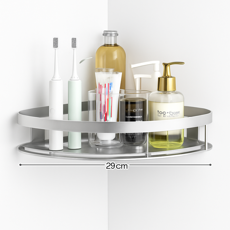 étagère murale en aluminium pour shampoing et maquillage sans perçage