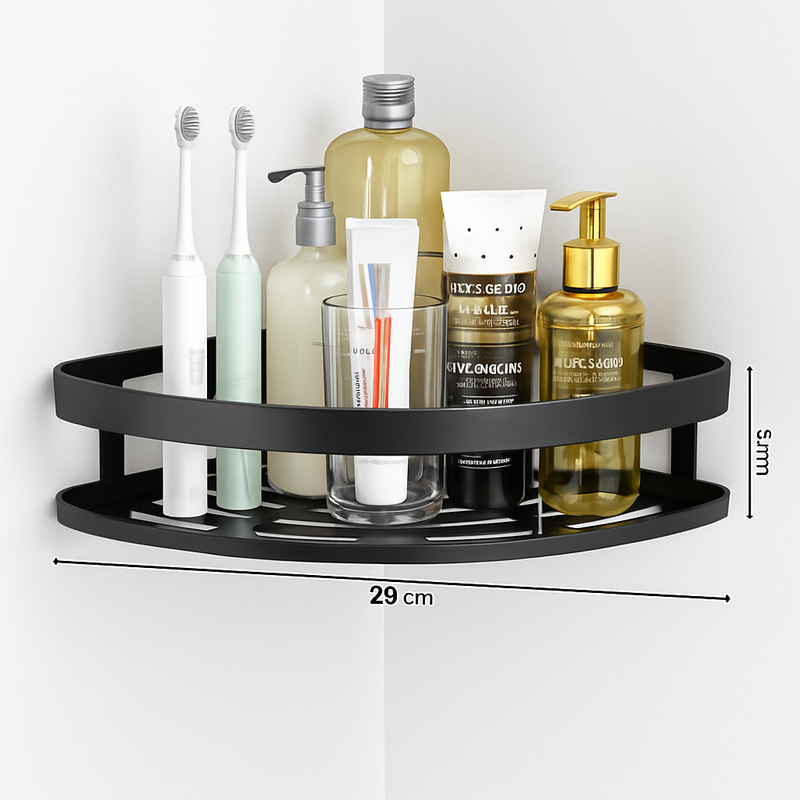 étagère murale en aluminium pour shampoing et maquillage sans perçage