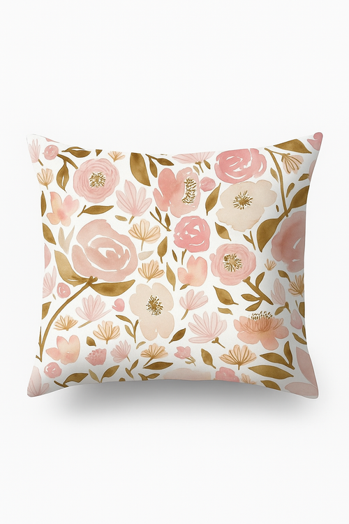 taie d'oreiller carrée à fleurs 45 cm x 45 cm