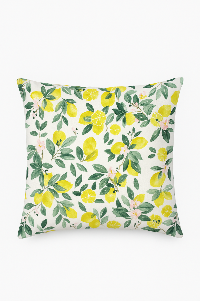 taie d'oreiller carrée fleurs style frais 45 cm