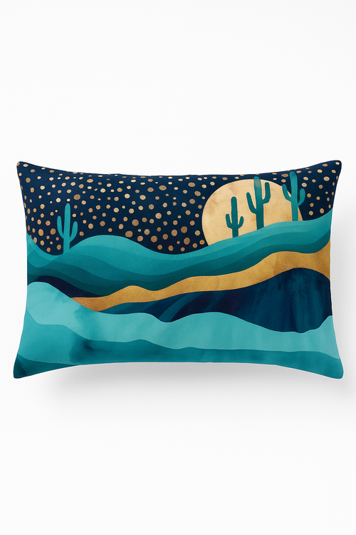 taie d'oreiller décorative style chinois rayures aquarelle 30 x 50 cm