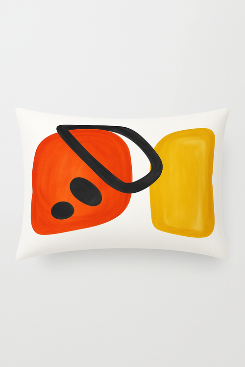 taie d’oreiller géométrique avec soutien lombaire pour le salon