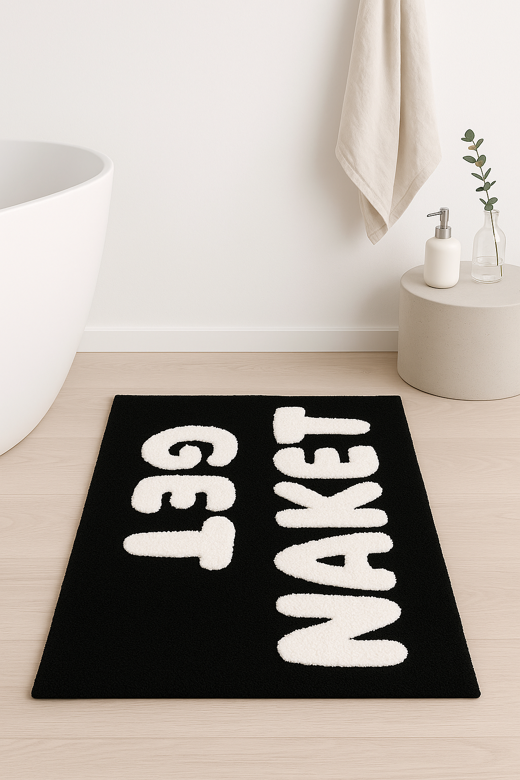 tapis de bain antidérapant lettres spa doux moderne - vue 3 sur 2