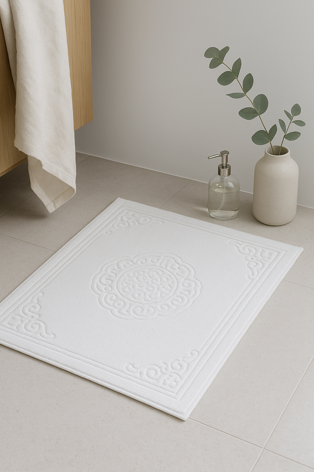 Tapis de bain coton moderne motif cartoon absorbant - vue 3 sur 2