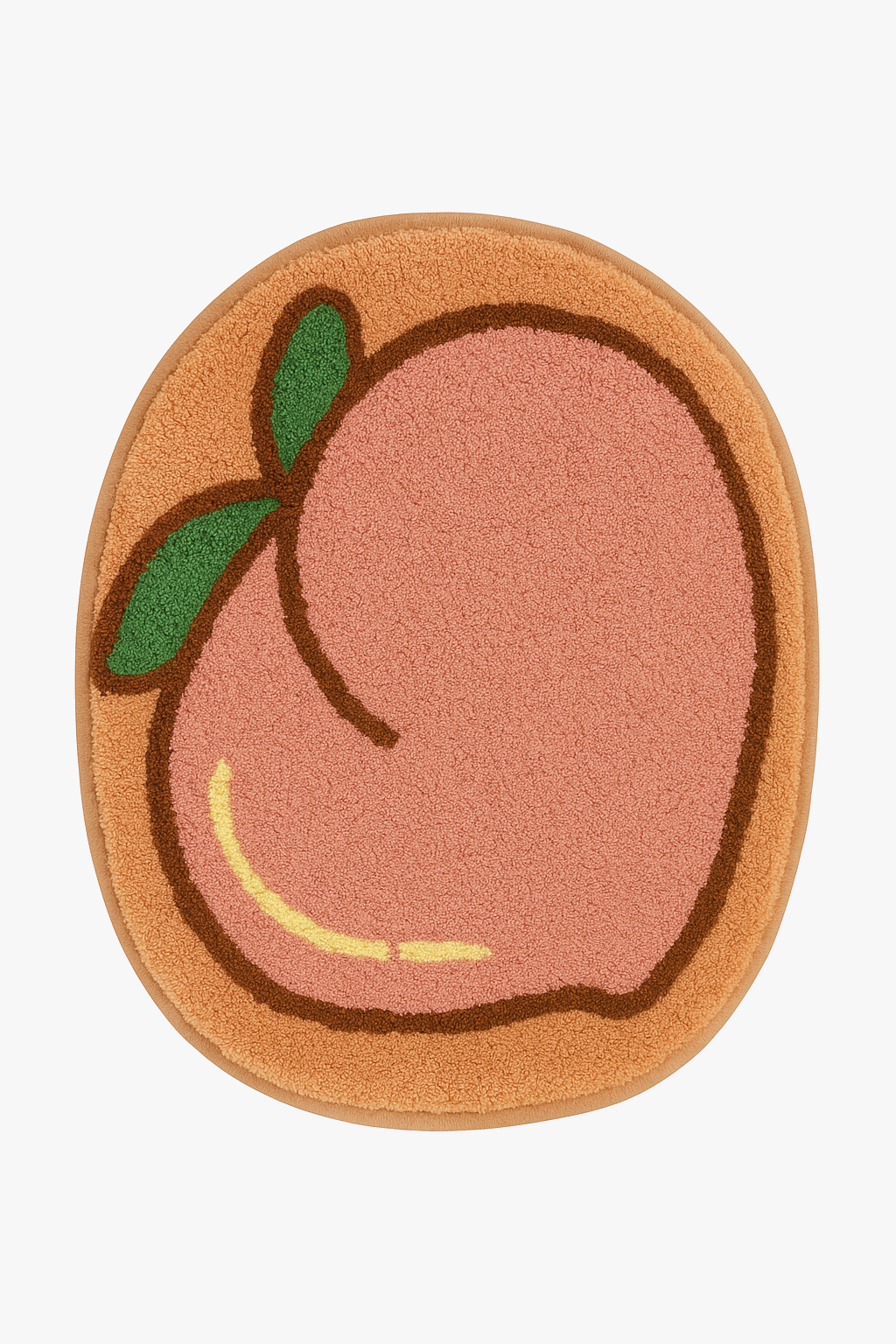 Tapis de bain demi lune fruit moderne antidérapant
