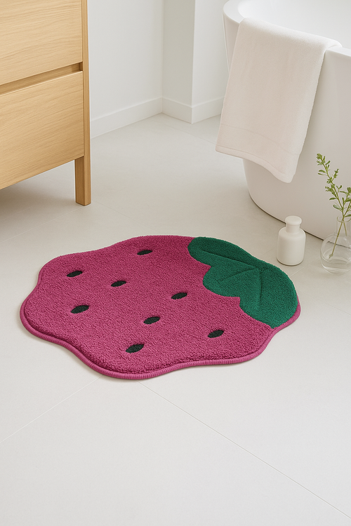 tapis de bain enfant motif citron antiderapant microfibre