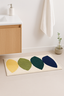 tapis de bain feuilles antiderapant microfibre doux absorbant