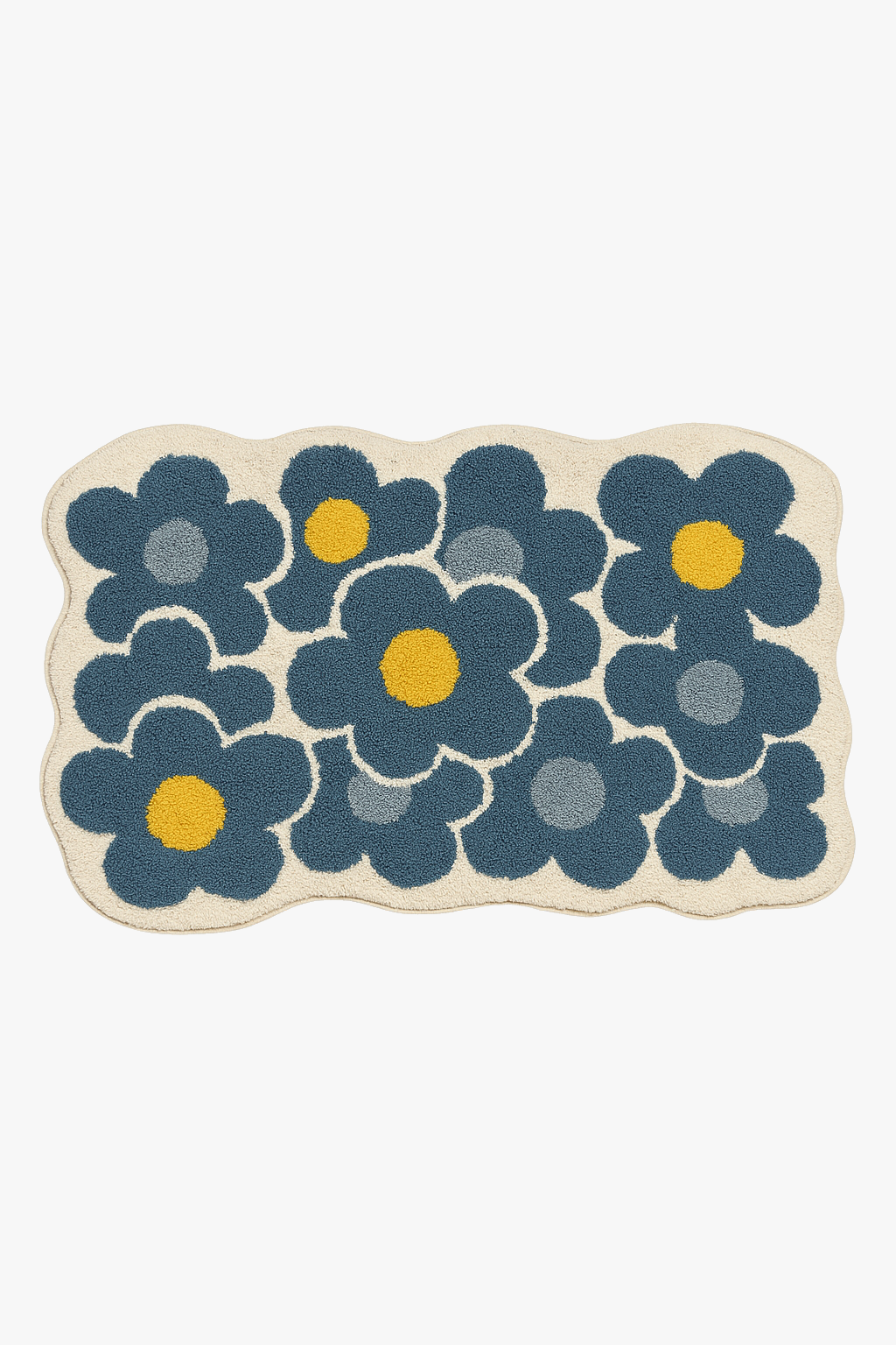 tapis de bain fleuri doux antiderapant decoration salle