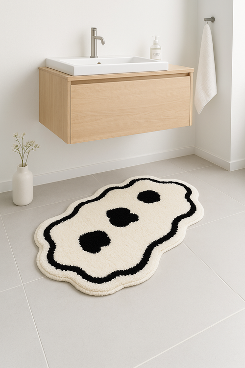 Tapis de bain floral moderne absorbant antiderapant