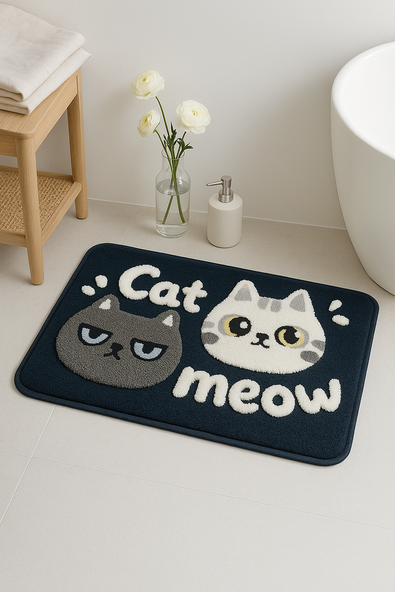 tapis de bain lapin fleur doux antiderapant absorbant