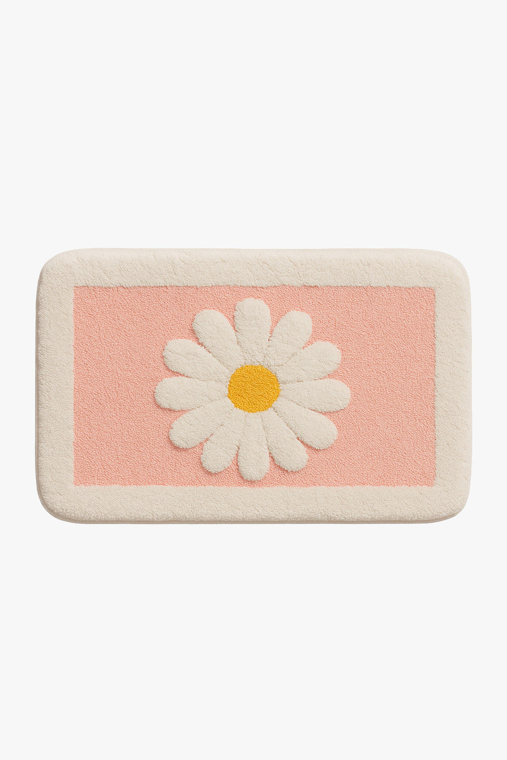 Tapis de bain marguerite cartoon antidérapant microfibre