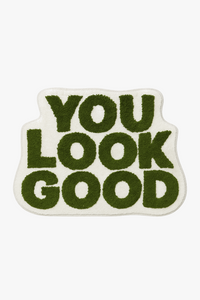 Tapis de bain message you look good ludique