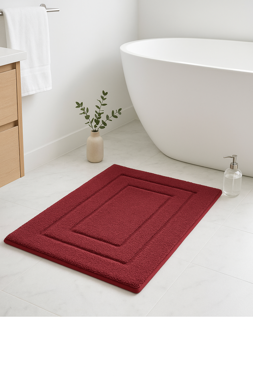 tapis de bain microfibre antiderapant absorbant velours salle