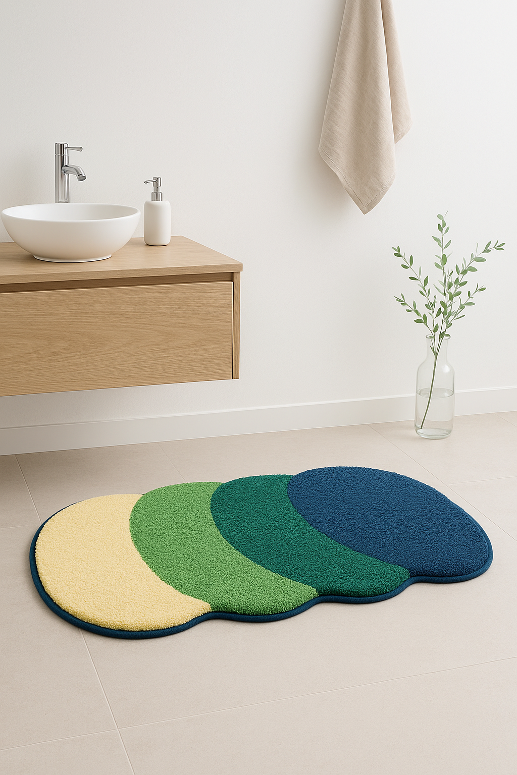 tapis de bain microfibre cartoon surdimensionne salle bain