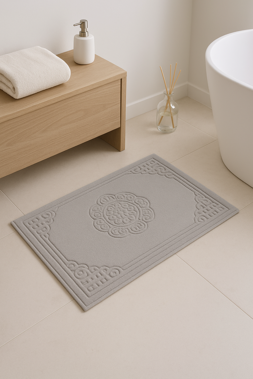 tapis de bain microfibre motif cartoon style americain