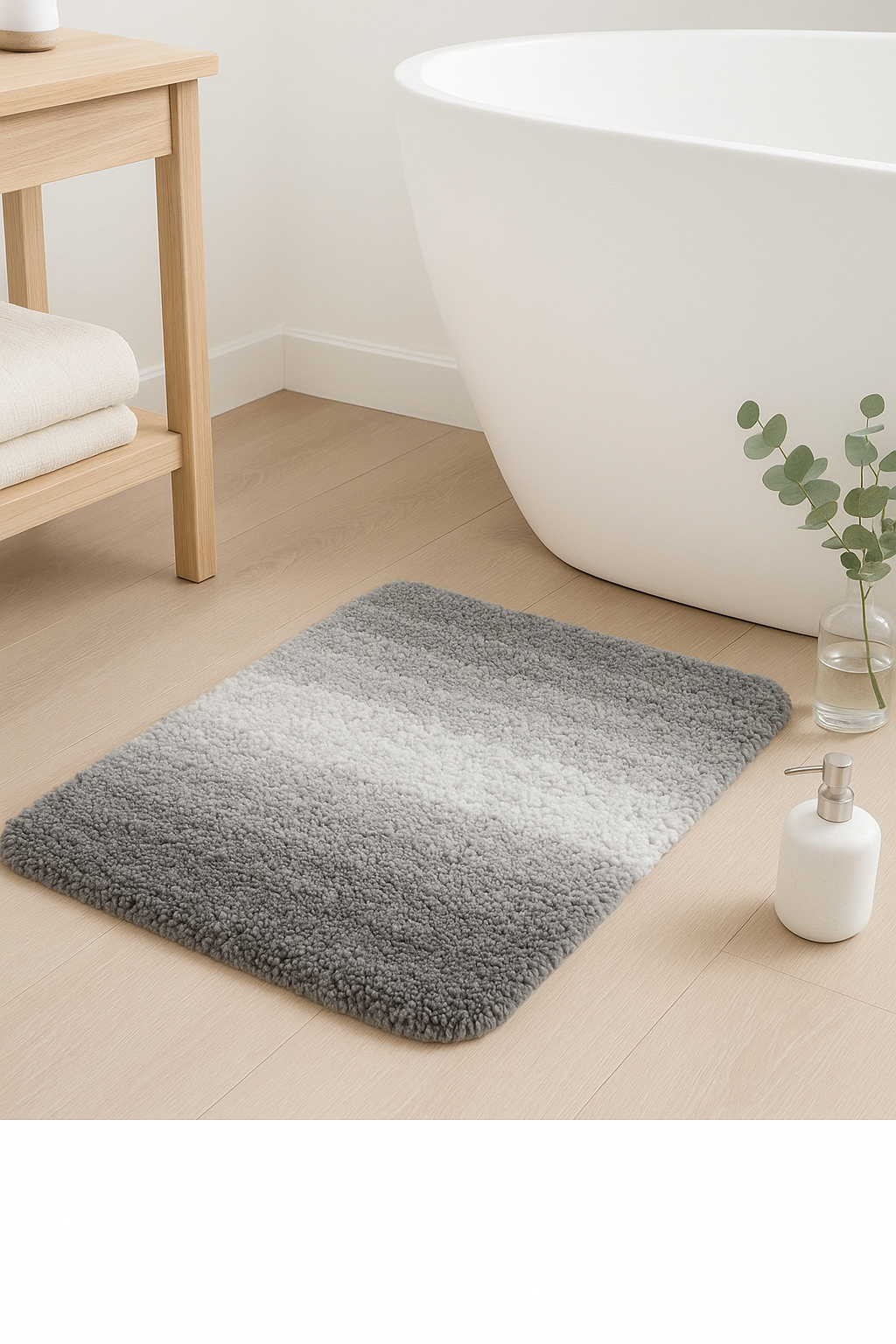 Tapis de bain moelleux antidérapant absorbant salle
