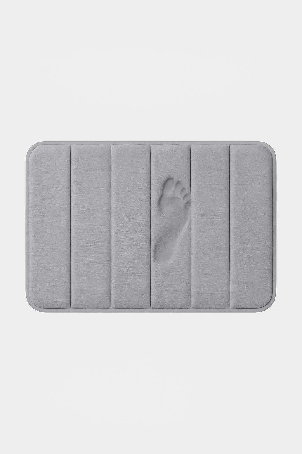 Tapis de bain mousse memoire doux style rayures
