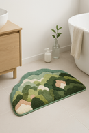 Tapis de bain shaggy antiderapant absorbant motif cartoon