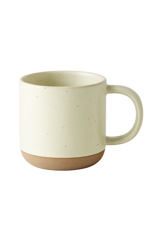 Tasse a cafe ceramique mouchetee style retro moderne