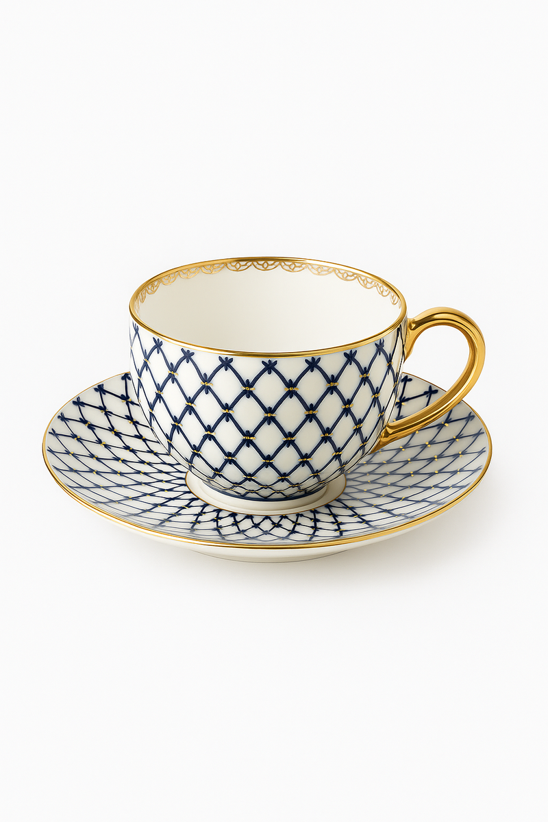 tasse café céramique style nordique anse dorée élégante