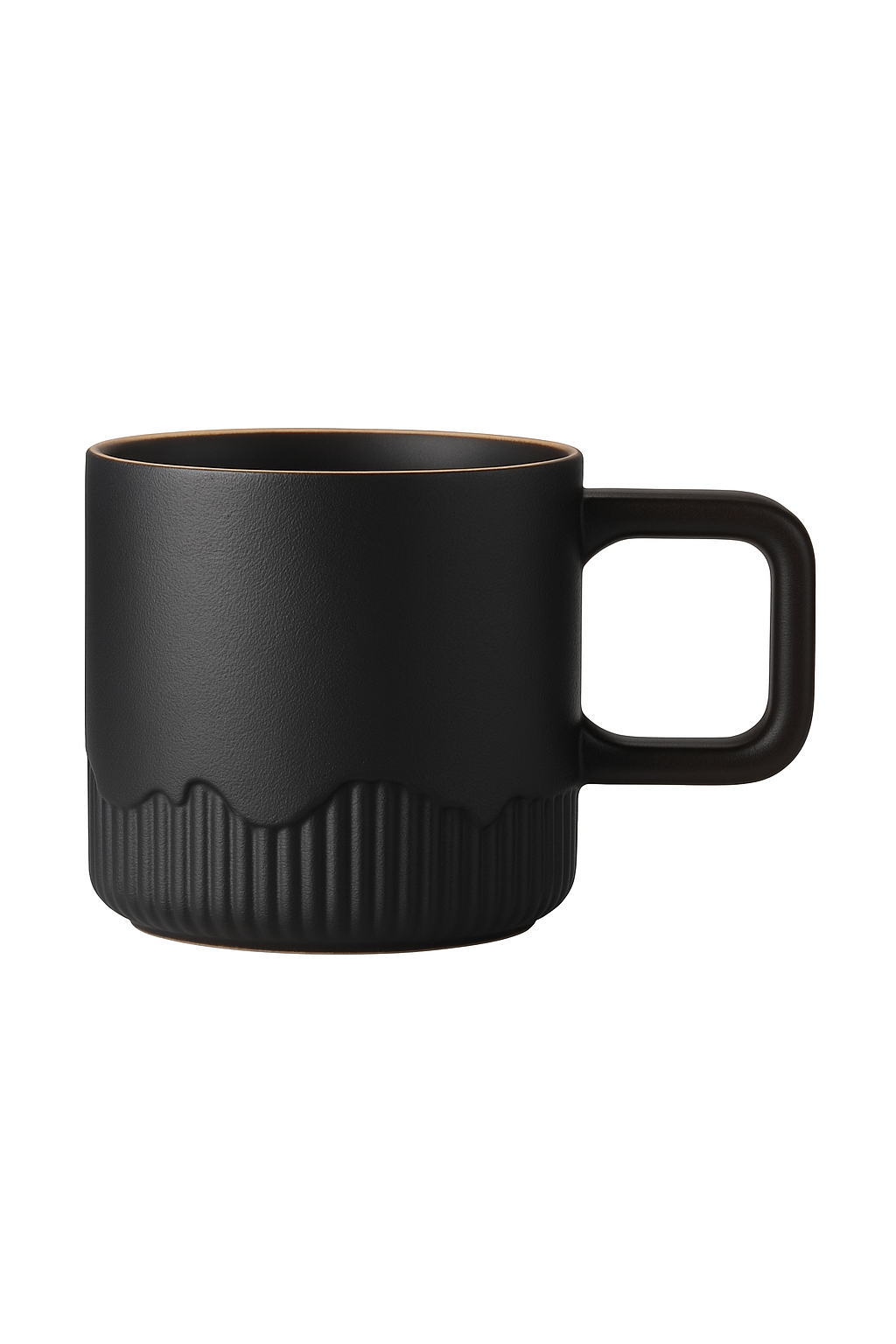 Tasse cafe ceramique vintage anse bois artisanale 60ml