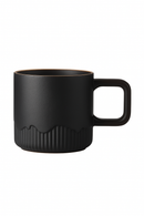 Tasse cafe ceramique vintage anse bois artisanale 60ml