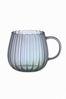 Tasse café verre borosilicate rayures 400 ml