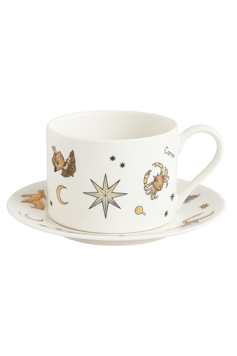 Tasse ceramique motif animal style europeen porcelaine doree