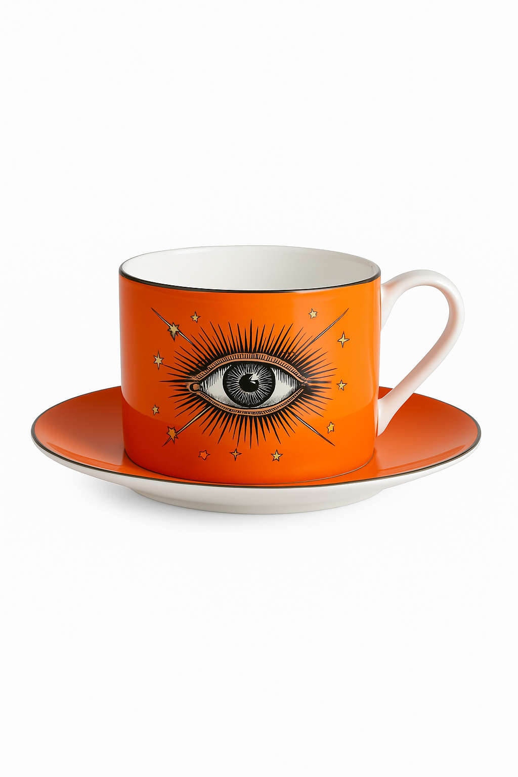 Tasse ceramique porcelaine motif animal finition doree bureau