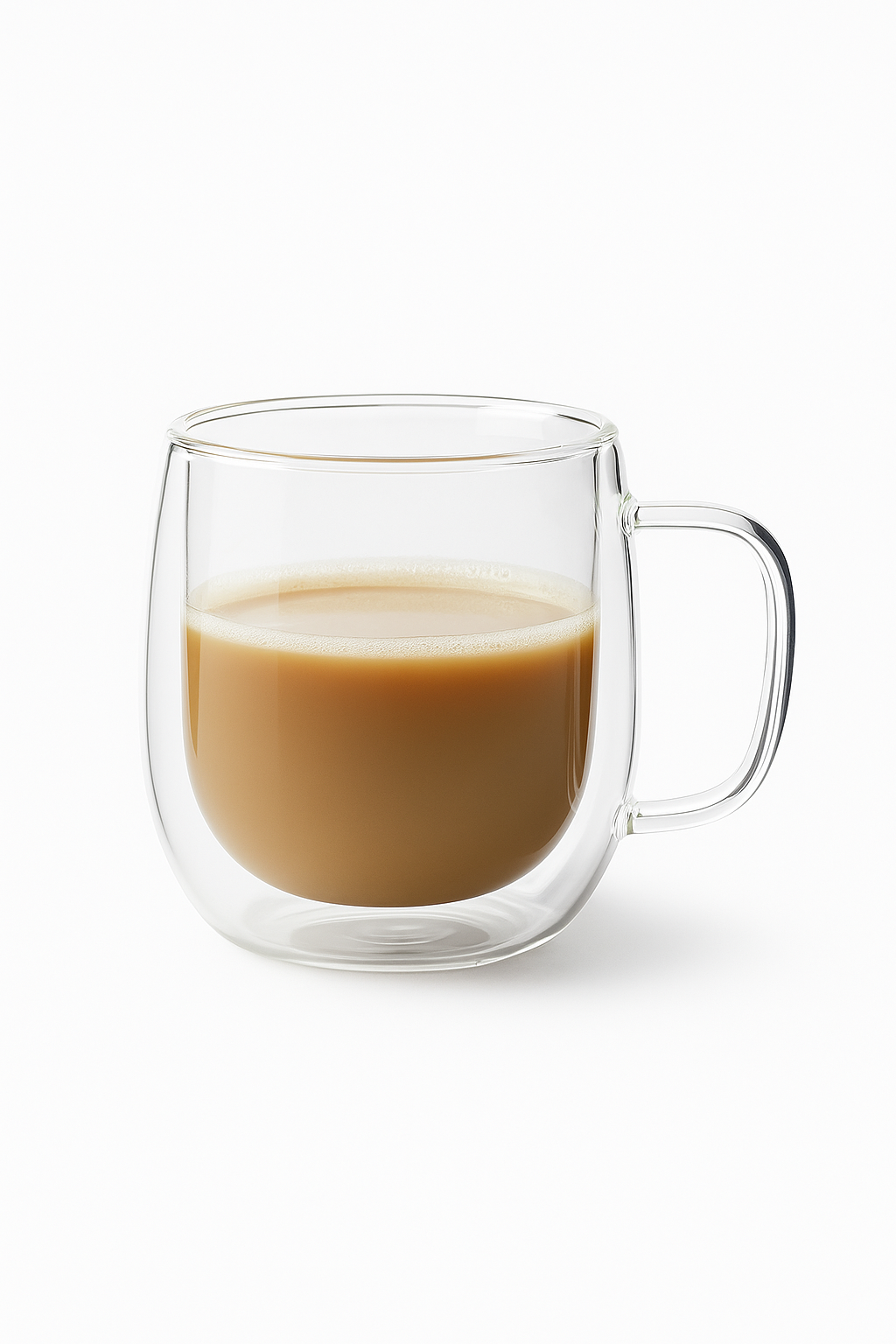 Tasse double paroi verre borosilicate avec anse isolante
