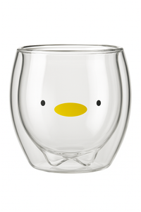 tasse verre double paroi motif animaux 3d mignons