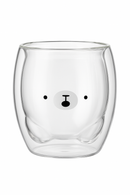 Tasse verre double paroi motifs ours canard 3d