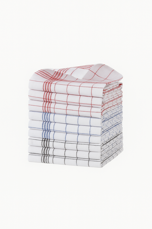 Torchon de cuisine carreaux doux absorbant grand format