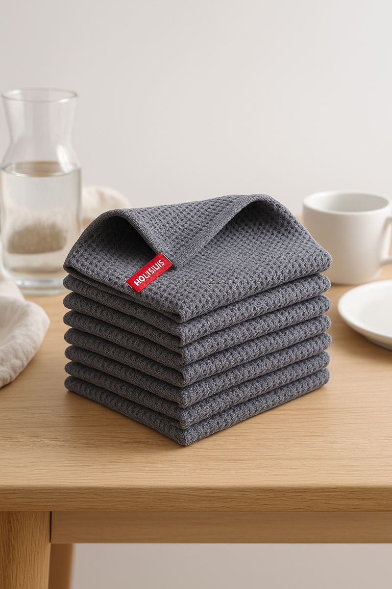 Torchon de cuisine coton gaufré absorbant vaisselle